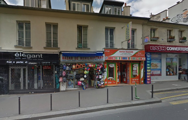 PARIS (75020) Ménilmontant  murs de bazar de 72m² 