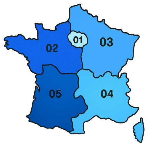 Carte des zones France